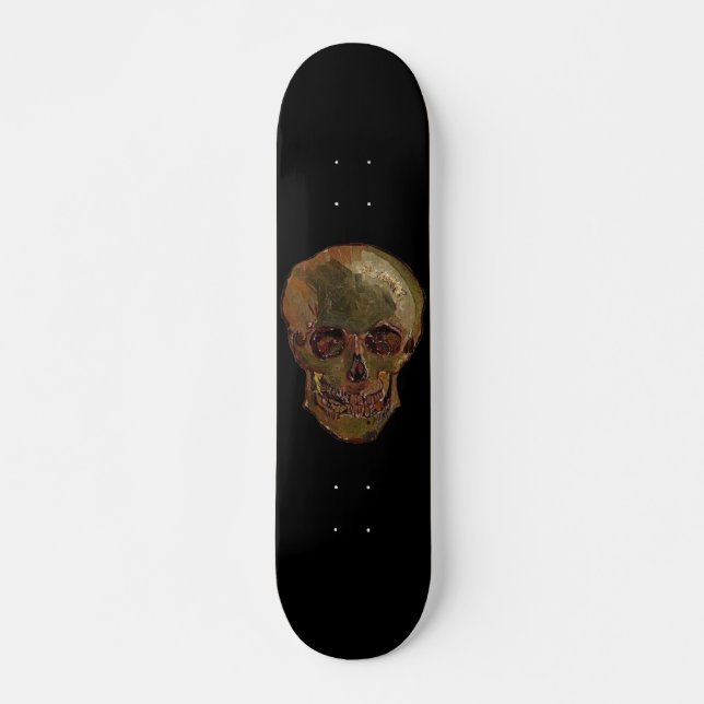 Skateboard Un cráneo de Vincent van Gogh (Anverso )