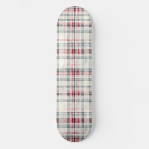 Skateboard Un diseño floral de tartán de Navidad Serie #24