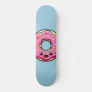 Skateboard Un donut rosado kawaii