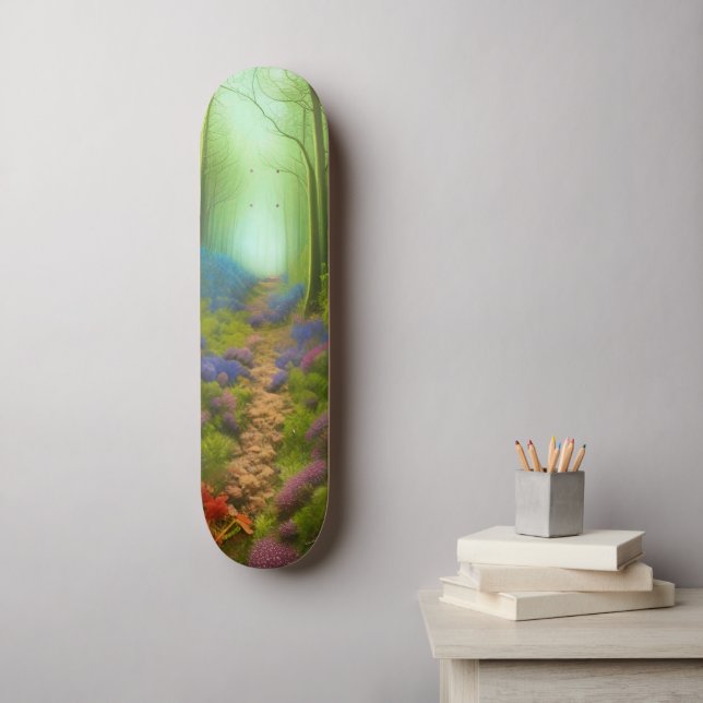 Skateboard Un paseo a través de la Madera Encantada (Arte de la pared)