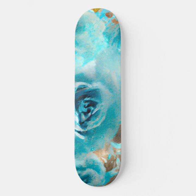 Skateboard Un Shabby azul Chic Ephemera Design Series 7 (Anverso)
