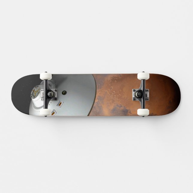 Skateboard Una Nave Espacial Encendida En El Aire Aproximándo (Horz)