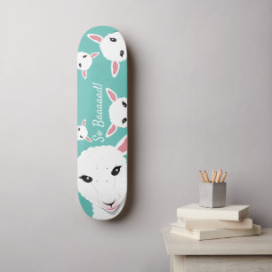 Skateboard Una oveja tan mal Ilustracion de un animal Verde a