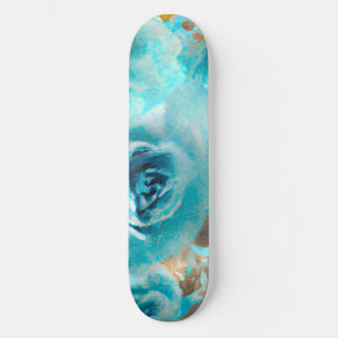 Skateboard Una Serie de Diseño de Efímera Shabby Chic Azul 7