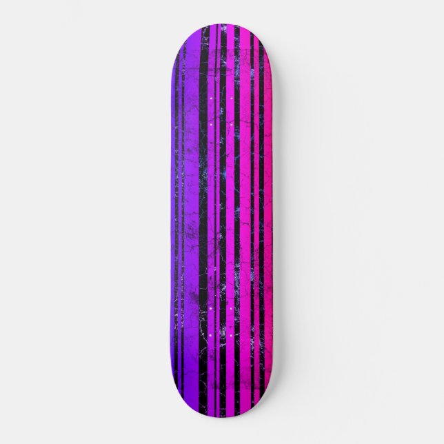 Skateboard Unas rayas arcoiris desiguales RUD (Anverso)