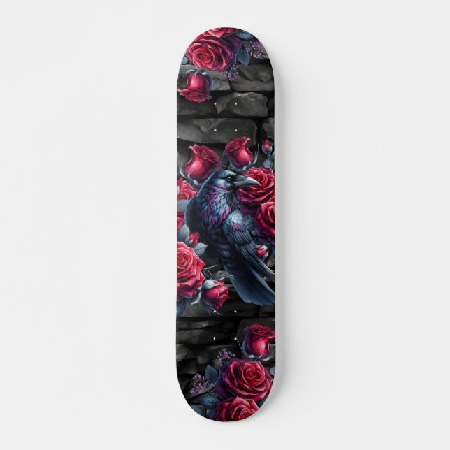 Skateboard Único tablero de patinaje para rayas negras y rosa (Anverso )