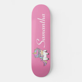 Skateboard Unicorn Purpurina Rosa