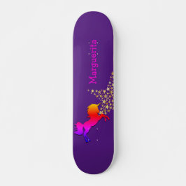 Skateboard UNICORN Starry Purple personalizado