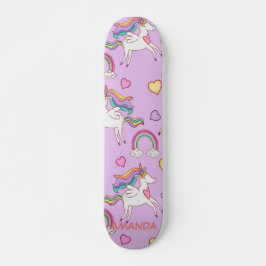 Skateboard Unicornio arcoiris