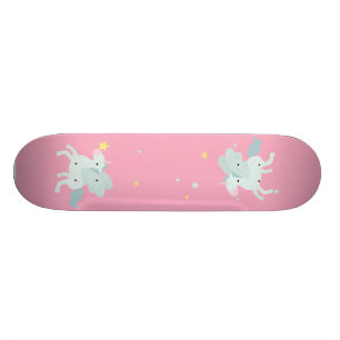 Skateboard Unicornio azul lindo, estrellas