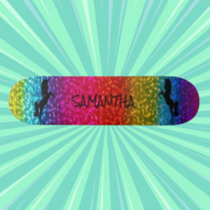 Skateboard Unicornio Brillante