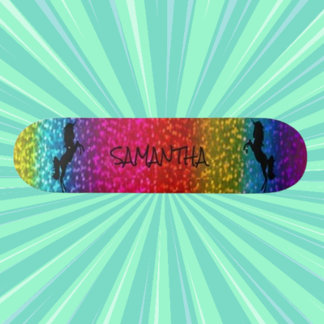 Skateboard Unicornio Brillante