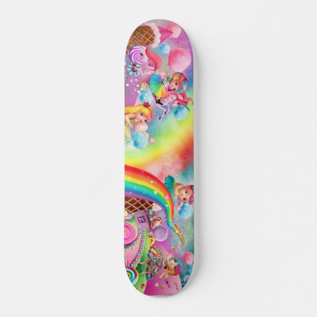 Skateboard Unicornio demasiado demasiado delicioso de los (Anverso )