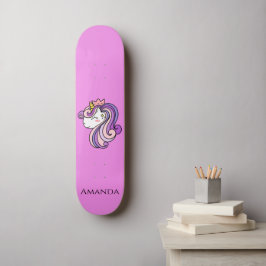 Skateboard Unicornio rosa