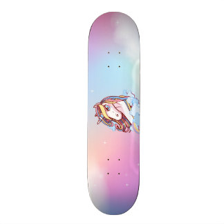 Skateboard Unicornio y arco iris