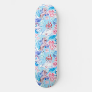 Skateboard Unicornio y castillos