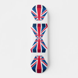 Skateboard Unión Jack 3D, bandera británica