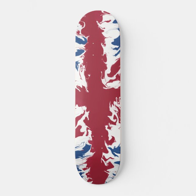Skateboard Union Jack Liquid Art (Anverso)