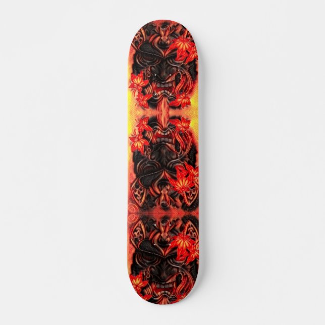 Skateboard Urban Dark Samurai Flame Element Personalizado Pro (Anverso )
