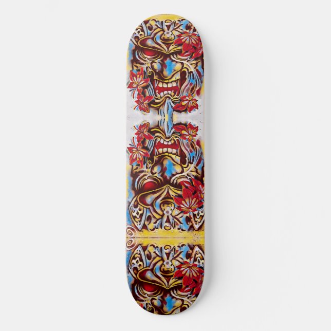 Skateboard Urban Samurai Sketch Personalizado Pro Park Board (Anverso)