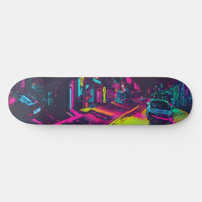 Skateboard Urbanes neonfarbene Skateboarddeck dynamisch bunt (Horz)