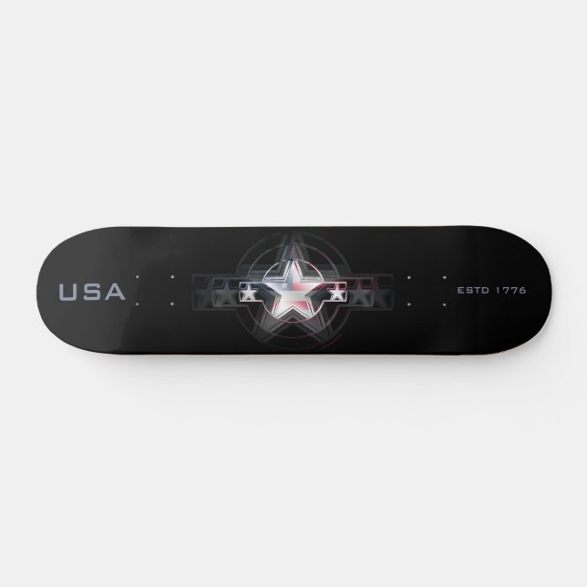 Skateboard USA Estd. 1776 (Horz)