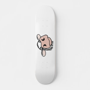 Skateboard vaca de dibujos animados negro blanco rosa beso gr