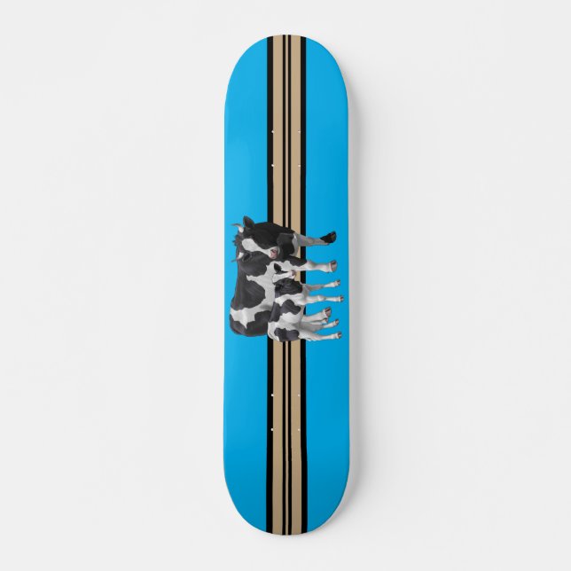 Skateboard Vaca Holstein y ternera (Anverso )
