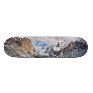 Skateboard Valle de Yosemite en nieve