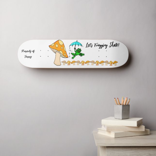 Skateboard Vamos a frotar el hongo para patinar (Arte de pared (horz))