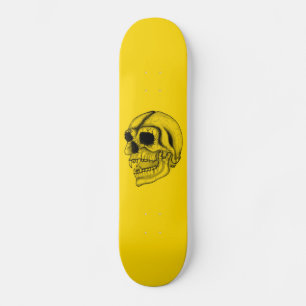 Skateboard Vampir - Schädel Bleistift Zeichnung