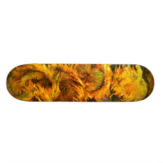 Skateboard Van Gogh: Cuatro girasoles