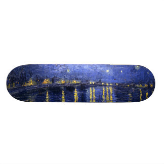 Skateboard Van Gogh: Noche estrellada sobre el Rhone