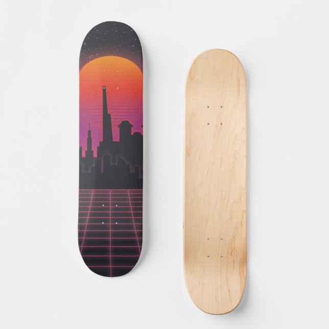 Skateboard Vaporwave (Anverso)