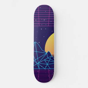 Skateboard Vaporwave Sunset