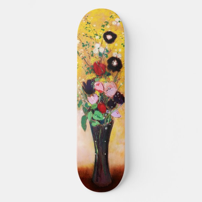Skateboard Vase de flores por Odilon Redon (Anverso)