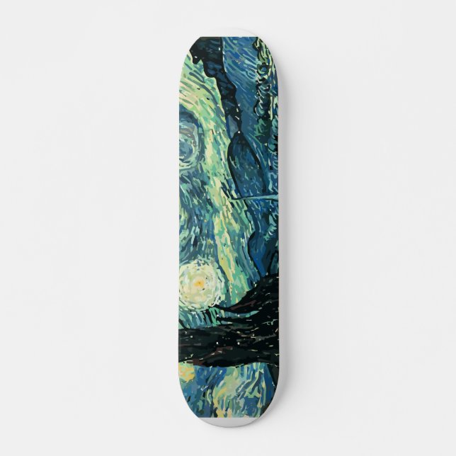 Skateboard Vector de la noche estrellada de Van Gogh (Anverso )
