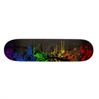 Skateboard Vector del arco iris