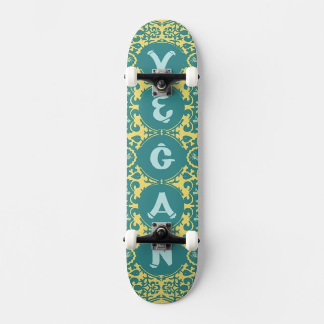 Skateboard Vegan a bordo (Anverso)