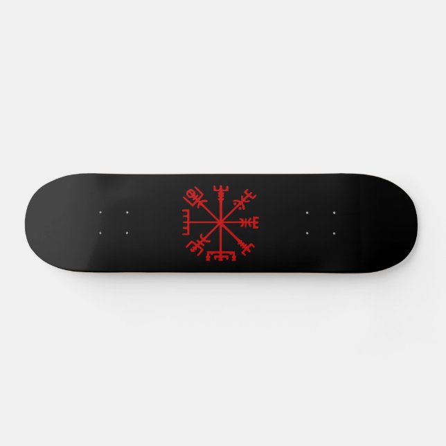 Skateboard Vegvísir Rojo Sangre (Vegvísir Viking Compass) (Horz)