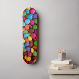 Skateboard Velas coloridas, Botones de golosinas, Dulces, Com