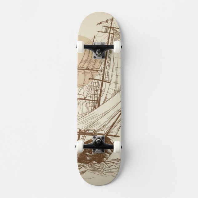 Skateboard Velero del vintage (Anverso)