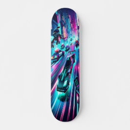 Skateboard "Velocidad Neon: Causa Cyberpunk