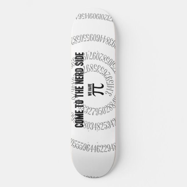Skateboard Ven al nerd para el estilo tipográfico de Pi (Anverso)