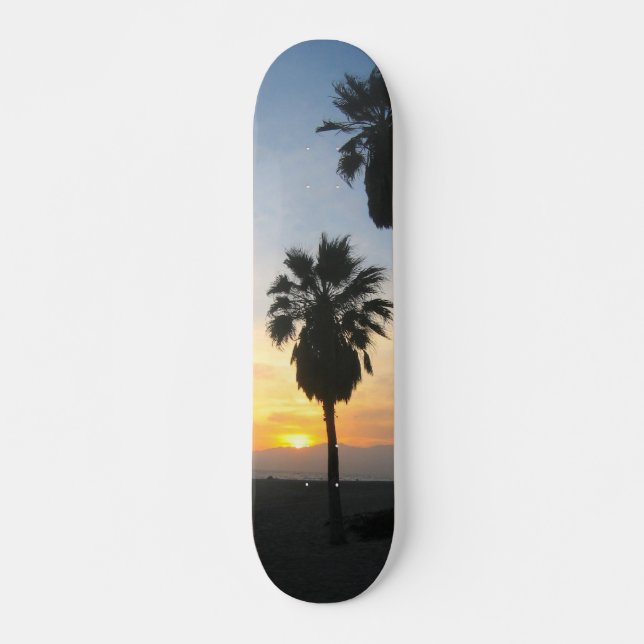 Skateboard Venecia Beach California Sunset Souvenir (Anverso )
