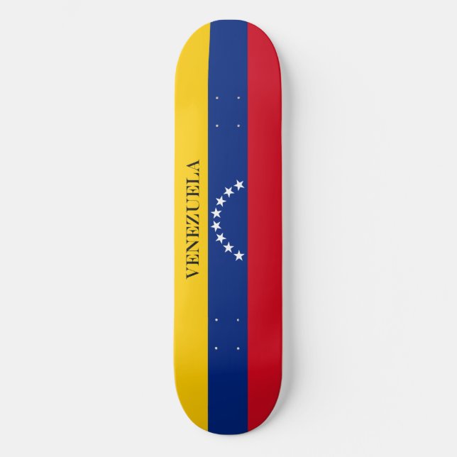 Skateboard Venezuela enarbola patriotas venezolanos (Anverso)