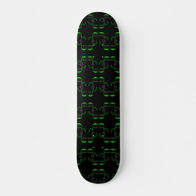 Skateboard Venus Flytrampa verde y negro (Anverso )