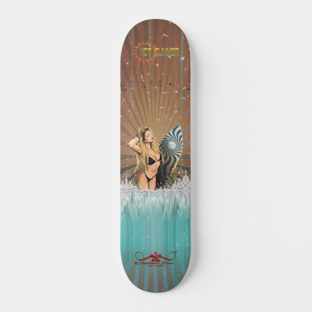 Skateboard Verano caliente (Anverso)