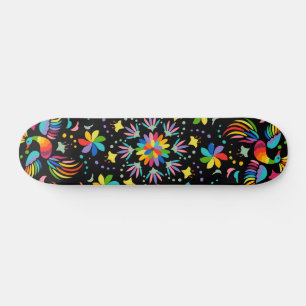 Skateboard Verano De Patrón Floral Y Glamuroso Sin Marea