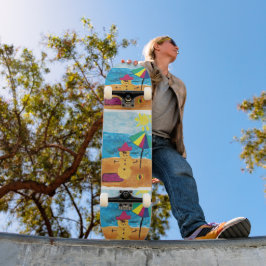 Skateboard Verano Snowman - Niños de arte para la CHOC